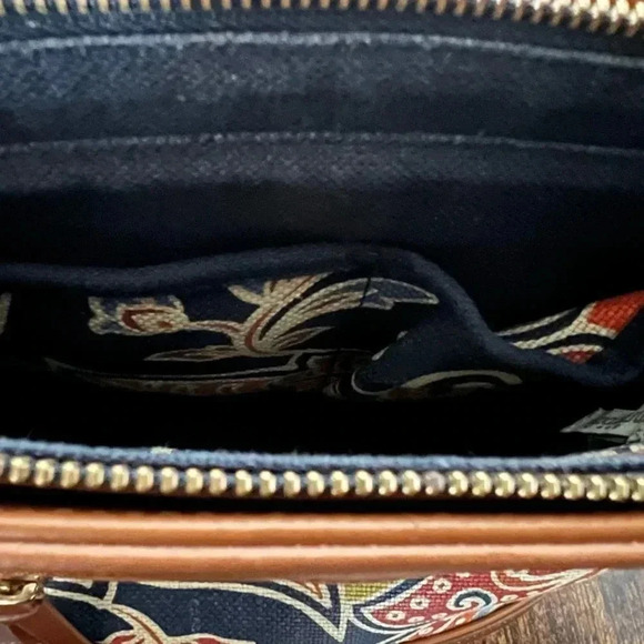 Spartina 449 leather & linen handbag - Picture 6 of 16